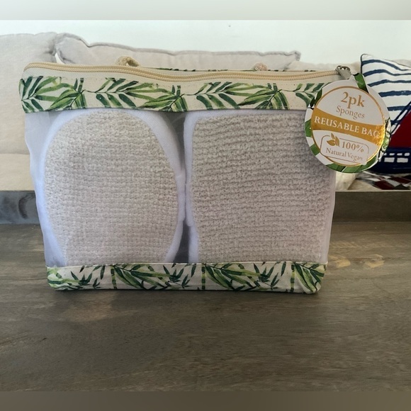 TRU SPA Bamboo 2 PK Sponges With Reusable Bag - Picture 4 of 4